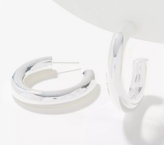 Sterling Silver Bold Hoop Earrings By Silver Style