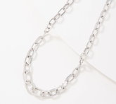 Sterling Silver Graduated Paperclip Chain 20" Necklace, By Silver Style