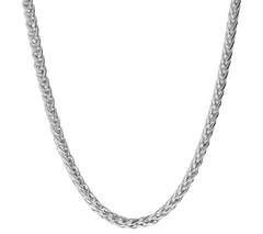 UltraFine Silver 18" Polished Spiga Necklace