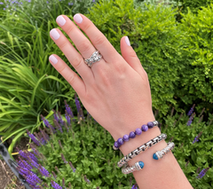 JAI Sterling Silver Box Chain Cuff Bracelet, 8"