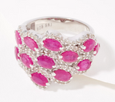 Affinity Gems Precious Oval Cut Ruby Waves Ring Size 6