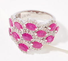 Affinity Gems Precious Oval Cut Ruby Waves Ring Size 8