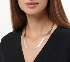 UltraFine Silver Polished 20" Herringbone Necklace