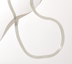 UltraFine Silver Polished 20" Herringbone Necklace