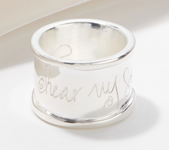Shawn's "Hear My Soul Speak" Sterling Silver Ring Size 8