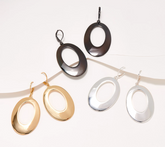 Joan Rivers Set of 3 Oval Drop Earrings