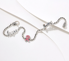 JAI Sterling Silver Symbols of Love BCF Bracelet, X-Small