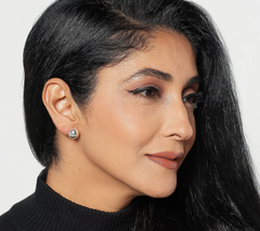 UltraFine 950 Silver Polished Omega Back Earrings