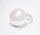 UltraFine 950 Silver Polished Bombe Dome Cocktail Ring Size 7