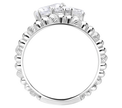 JUDITH Classic Sterling Silver & Diamonique Wide Band Ring Size 11