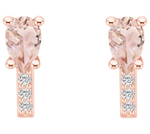 Affinity Gems 14K Morganite Diamond Studs