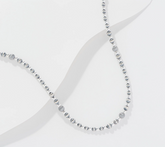 American West Sterling Silver Stamped & Bead 21" Necklace