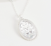 JMH Jewellery Sterling Silver Medal Pendant with 18" Chain