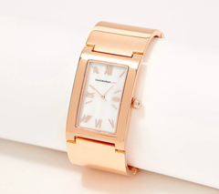 Isaac Mizrahi Live! Half Bangle Rosetone Watch