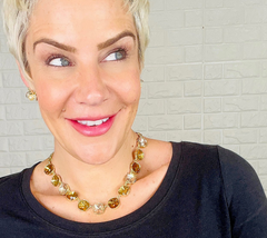 Joan Rivers Neutral Octagon-Cut Colette Goldtone Brass Necklace