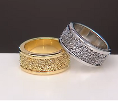 Italian Silver Margherita 18K Gold-Plated Sterling Silver Band Ring, Size 11