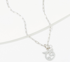 Diamonique x Lisa Mason Platinum-Clad SS Philia-Eros Spouse Necklace