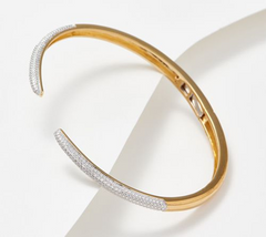 Accents by Affinity Diamonds Yellow Gold-Over Sterling Silver Cuff Large