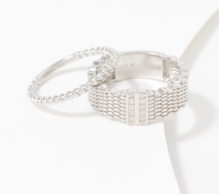 Affinity Diamonds x Ali Carr Sterling Silver Ring Set Size 5