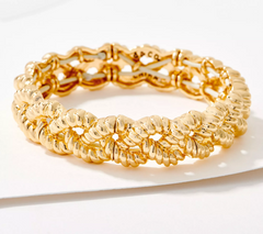 Denim & Co. Twisted Braided Stretch Bracelet