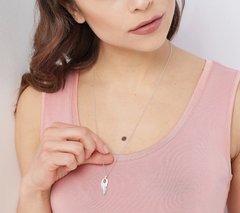 Connemara Marble DMQ Sterling Silver Feather Pendant