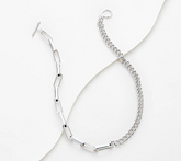 UltraFine 950 Silver Link 20" Toggle Necklace