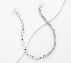 UltraFine 950 Silver Link 20" Toggle Necklace