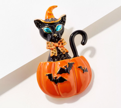 Kirks Folly Gold Tone Kitty Witch Pin Pendant