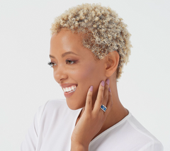 Diamonique Set/ 3 Affirmation Stackable platimum clad SS Rings Size 6