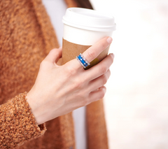 Diamonique Set/ 3 Affirmation Stackable platimum clad SS Rings Size 6