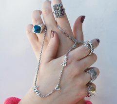 JAI Sterling Silver Sugarloaf Blue Apatite Gemstone Ring Size 9