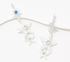 Kirks Folly Starlight Leverback Silvertone Earrings