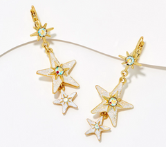 Kirks Folly Starlight Leverback Goldtone Earrings