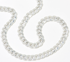 UltraFine 950 Silver Flat Curb Link 20" Necklace