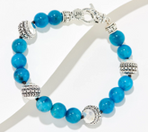 JAI Sterling Silver Master Artisan Gemstone Bracelet Avg