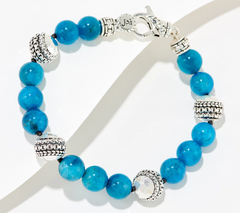 JAI Sterling Silver Master Artisan Gemstone Bracelet Avg