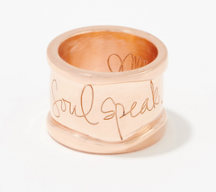 Shawn's "Hear My Soul Speak" Rose Gold-Over Sterling Silver Ring Size 7