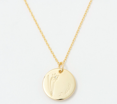 Diamonique Goldclad Sterling Silver Birthflower "Daffodils" Pendant 16"