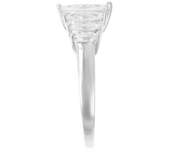 Diamonique Sterling Silver Marquise Band Ring Size 6