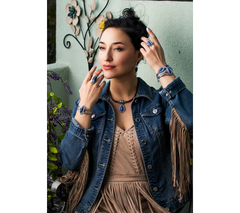 Brazalete de plata de ley con gema serpentina ovalada del oeste americano, 18 cm