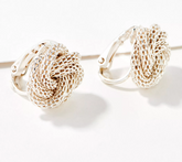 Denim & Co. Mesh Knot Clip On Stud Earrings