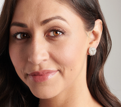 Denim & Co. Mesh Knot Clip On Stud Earrings