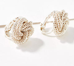 Denim & Co. Mesh Knot Clip On Stud Earrings