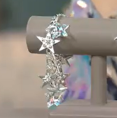 Kirks Folly Aurora Stardust Charm Silver Tone Bracelet