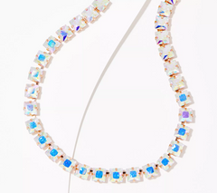 Kirks Folly Aurora Borealis Essentials Square Riviere Goldtone Necklace