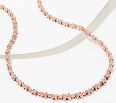 Affinity Diamonds Rosegold-Over Sterling Silver Floral Necklace