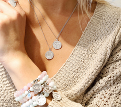 Collar T. Jazelle de plata esterlina con dije "Ángel", 50,8 cm