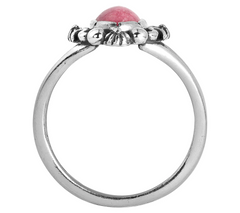 American West Classics Sterling Rhodonite Florl Ring Size 10