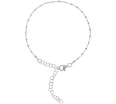 UltraFine Silver Adjustable Bead Station Bracelet