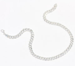 UltraFine 950 Silver Flat Curb Link 16" Necklace